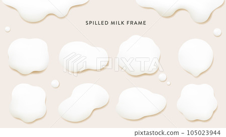 溢出的牛奶的框架 105023944