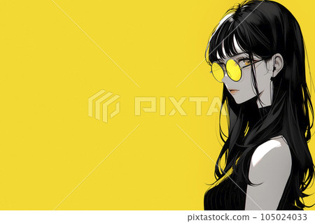戴著墨鏡的女人的動漫插圖（生成AI） 105024033