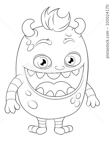 Monster Alien Cute Cartoon Funny Character Mascot Monster Alien Cute Cartoon Funny Character Mascot 105024170