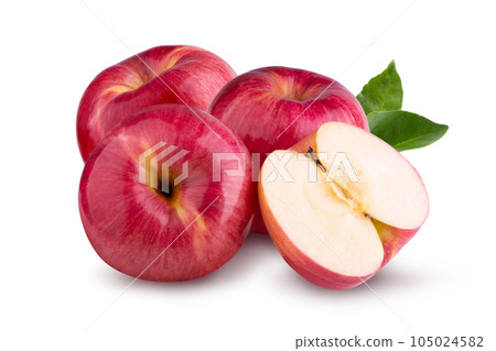 red apple isolated on a white background. 105024582