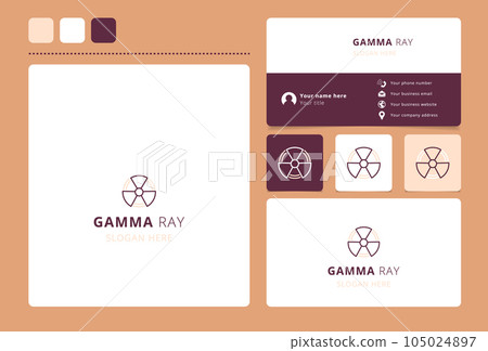Gamma ray logo design with editable slogan. Branding book and business card template. 105024897