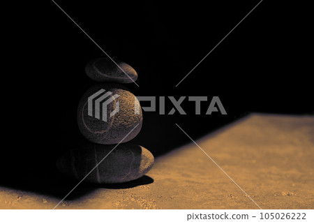 Balanced Pebbles Stones and Shadow Balanced Pebbles Stones and Shadow 105026222
