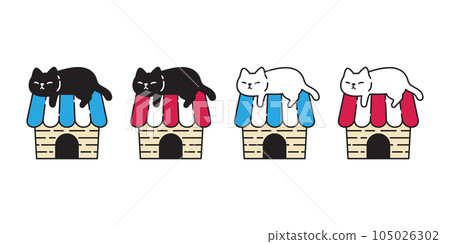 Cat House Icon Vector Illustration