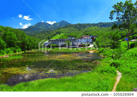 [長野縣] 志賀高原的荷花池，天氣晴好 105026904