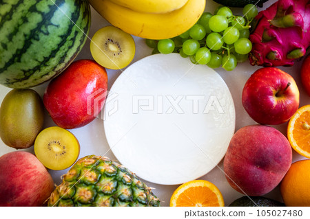 fruit and dish fruit and dish 105027480