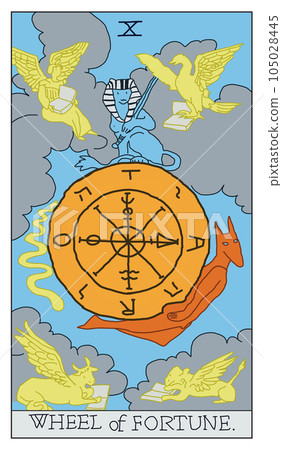 10_命運之輪_塔羅牌 10_命運之輪_塔羅牌 105028445