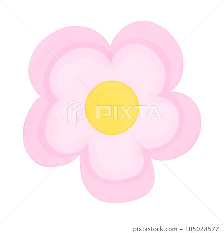 doubled layer watercolor pink flower doubled layer watercolor pink flower 105028577