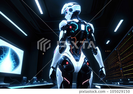 Futuristic Robot Scenarios - Artificial Intelligence Concepts Futuristic Robot Scenarios - Artificial Intelligence Concepts 105029150