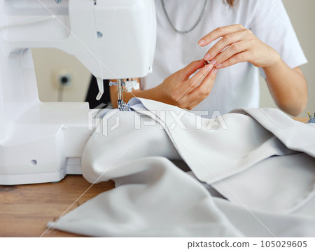 Workplace of a dressmaker. Handmade concept. 105029605