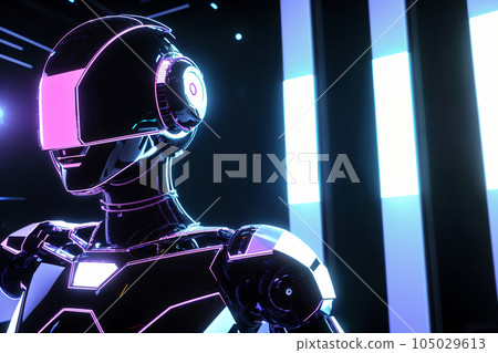 Futuristic Robot Scenarios - Artificial Intelligence Concepts 105029613