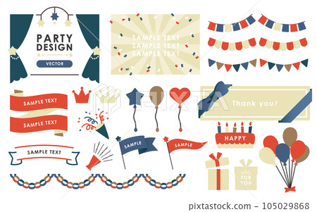 Party design vector material set 105029868