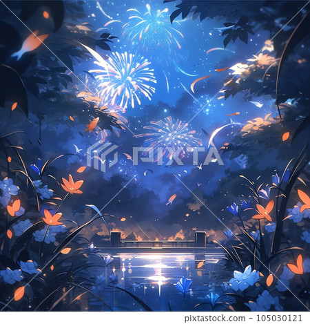 summer nights and fireworks | summer nights and fireworks Generative AI 105030121