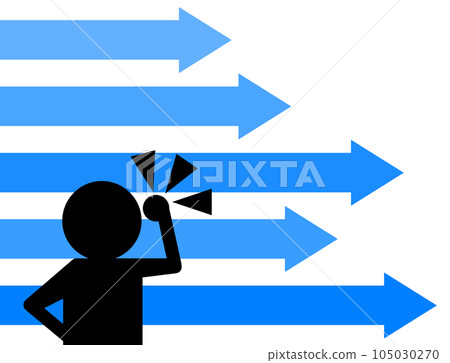 Illustration of a person who makes a fist pose for a successful result of effort Illustration of a person who makes a fist pose for a successful result of effort 105030270