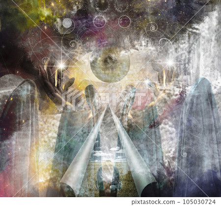 Mystical Abstract Painting 105030724