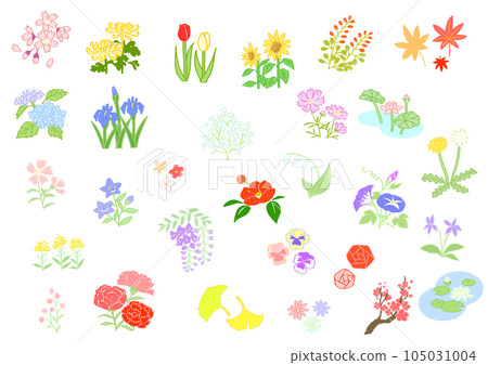 花各種圖標 105031004