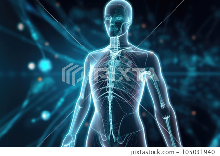 concept of human anatomy and science in medicine. study of the human body. concept of human anatomy and science in medicine. study of the human body. 105031940