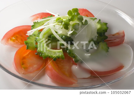 tomato and bitter gourd salad tomato and bitter gourd salad 105032067
