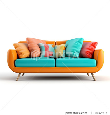 Modern sofa isolated. Illustration AI Generative Modern sofa isolated. Illustration AI Generative 105032994