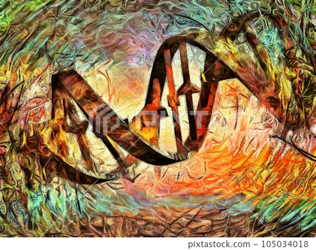 DNA Strand Artwork 105034018