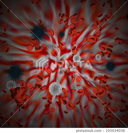 Virus cells 105034036