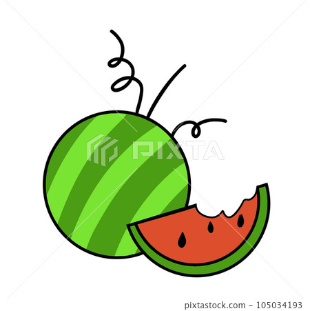 watermelon in a shape of a heart 105034193