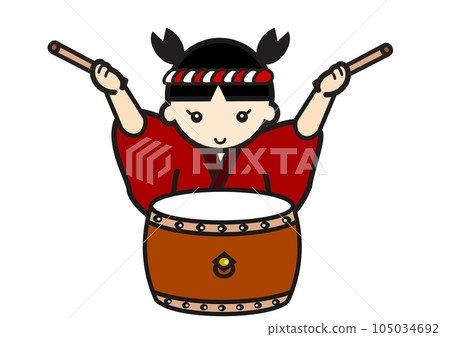 打太鼓的女孩 105034692