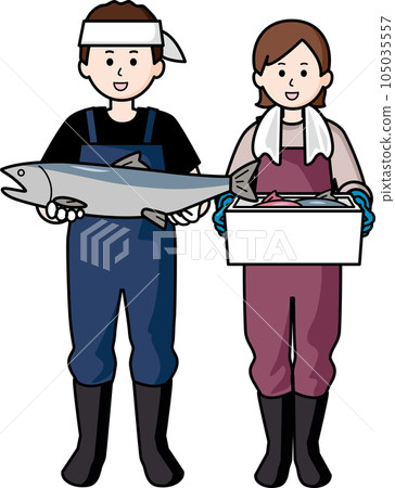 fisherman man and woman 105035557