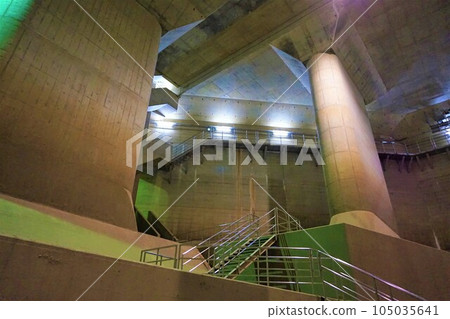 國土交通省，大都市區，外排水通道，水泵停水位，排水排水站，正常運行水位，地下寺廟，壓力控制水箱 105035641