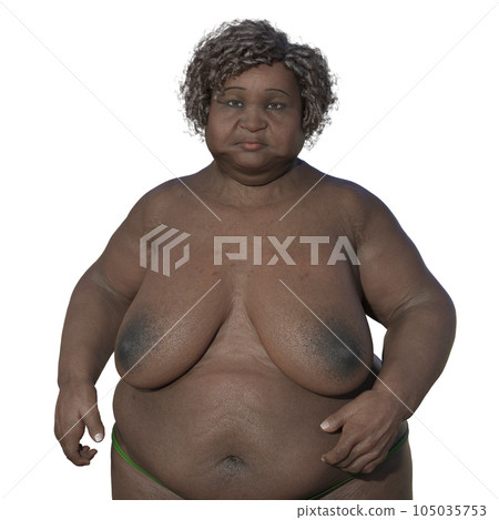 A woman with overweight body composition, 3D illustration highlighting the physiological implications of excess weight A woman with overweight body composition, 3D illustration highlighting the physiological implications of excess weight 105035753