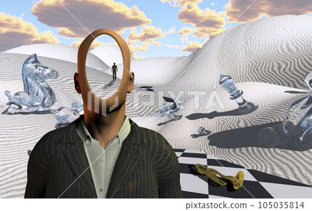 Faceless man in suit Faceless man in suit 105035814