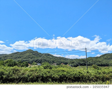 Japanese countryside scenery in summer Japanese countryside scenery in summer 105035947