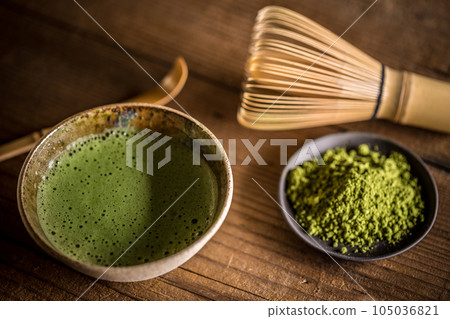 Green matcha tea Green matcha tea 105036821
