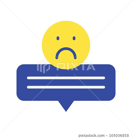 Sad Review Icon Image. Sad Review Icon Image. 105036858