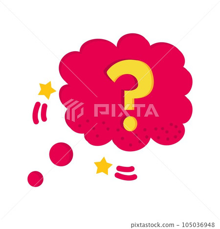 Question Mark Bubble Icon Image. 105036948