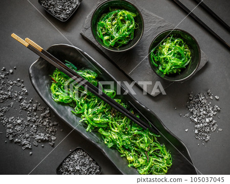 Seaweed wakame salad Seaweed wakame salad 105037045