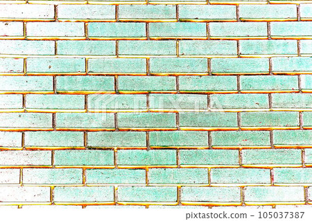 Brick wall, uneven, broken and black burnt brick, bright brick background. Brick wall, uneven, broken and black burnt brick, bright brick background. 105037387