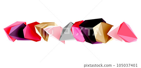 3d low poly triangle design elements 3d low poly triangle design elements 105037401