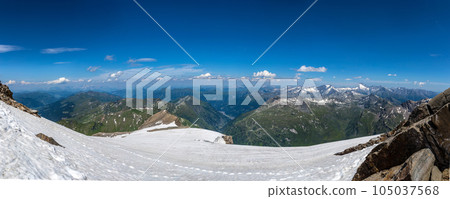 Panorama of snow mountain 105037568
