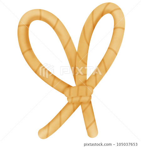 Drawing of brown rope isolated on transparent background for usage as an illustration and a decorative element Drawing of brown rope isolated on transparent background for usage as an illustration and a decorative element 105037653