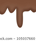 Abstract flowing fluid or chocolate melting isolated on transparent background for usage as an aesthetic and a decorative element 105037660