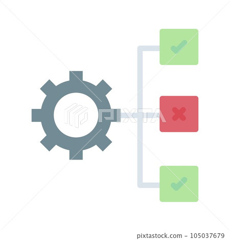 Production Priorities Icon Image. 105037679