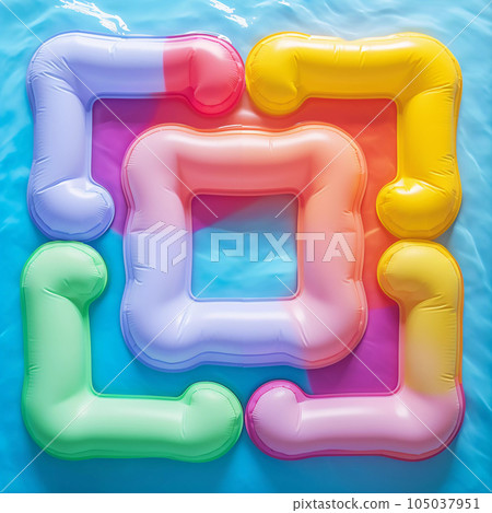Square Colorful Air Mattress 105037951