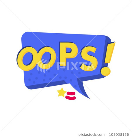 Oops Bubble Icon Image. Oops Bubble Icon Image. 105038156