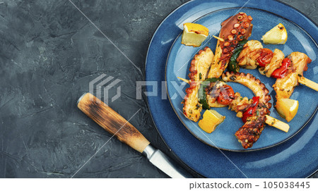 Fresh grilled octopus Fresh grilled octopus 105038445