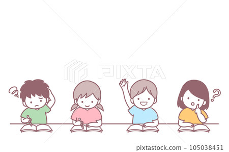 班級小學生的各種動作 班級小學生的各種動作 105038451