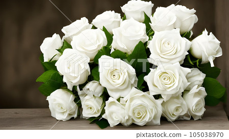 白玫瑰花束週年紀念圖片 白玫瑰花束週年紀念圖片 105038970