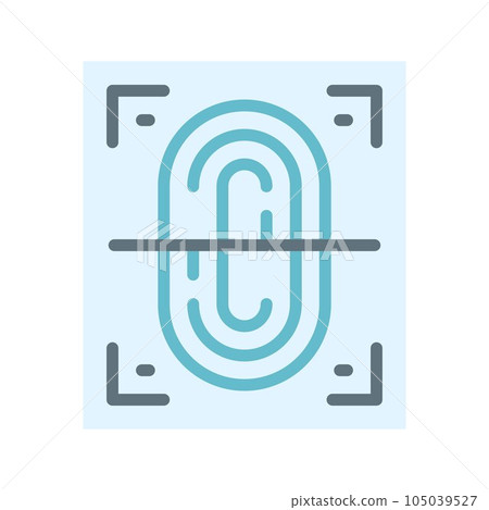 Fingerprint Scan Icon Image. 105039527