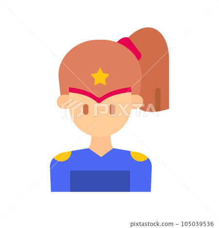 Female Superhero Icon Image. 105039536