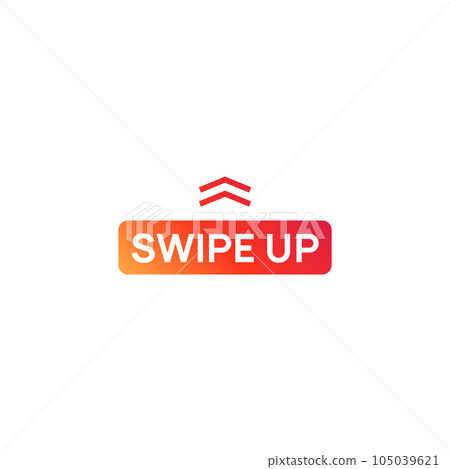 Swipe up arrow vector icon. Social media story drag button sign action graphic design app ui shape Swipe up arrow vector icon. Social media story drag button sign action graphic design app ui shape 105039621