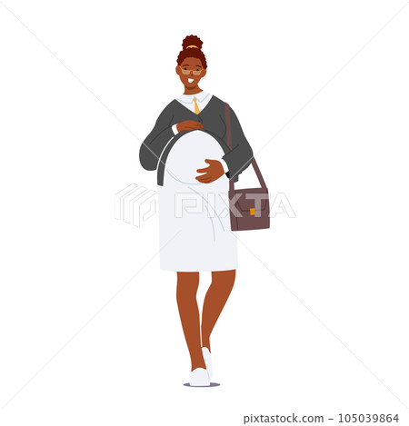 Successful Black Pregnant Businesswoman Character Confidently Balances Her Career And Impending Motherhood Successful Black Pregnant Businesswoman Character Confidently Balances Her Career And Impending Motherhood 105039864